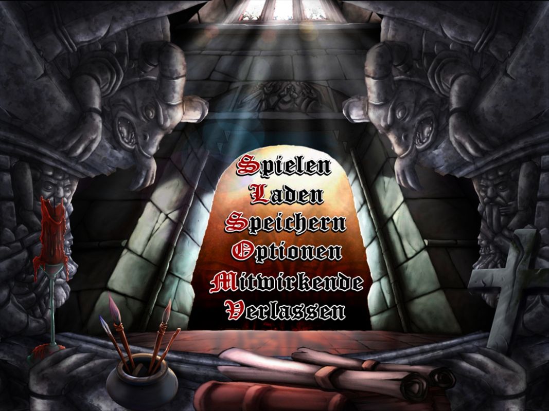 Murder in the Abbey (Windows) screenshot: Main menu