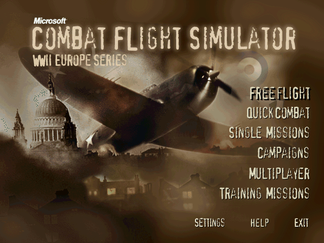 Microsoft Combat Flight Simulator: WWII Europe Series (Windows) screenshot: Title screen