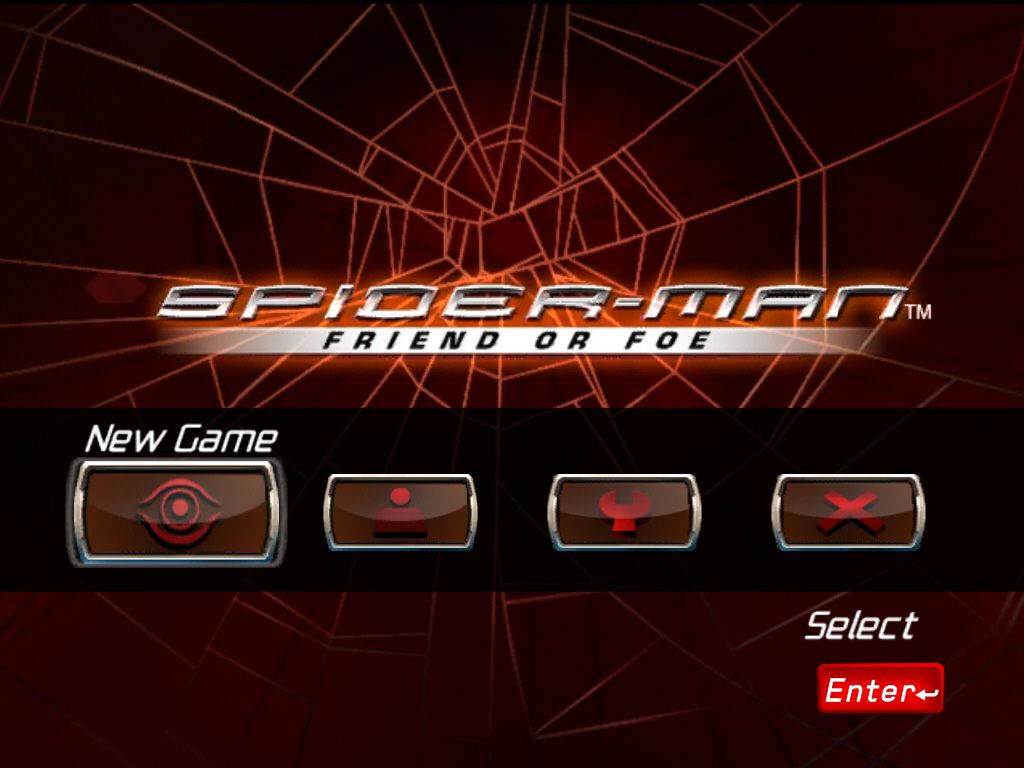 Spider-Man: Friend or Foe (Windows) screenshot: Main menu