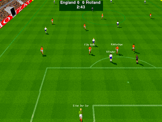 Kick Off 96 (DOS) screenshot: Goal kick