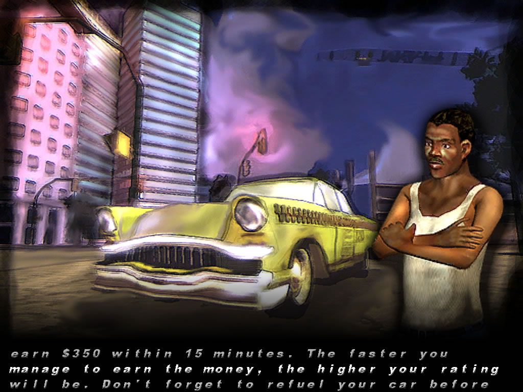 CarJacker: Hotwired and Gone! (Windows) screenshot: Loading screens outline the goal of the mission.