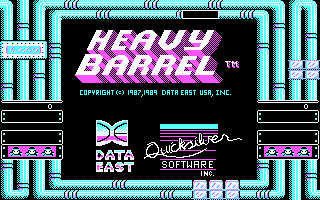 Heavy Barrel (DOS) screenshot: Title screen (CGA)