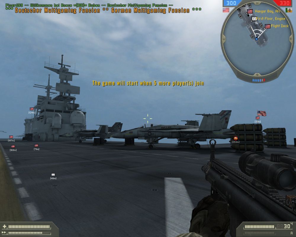 Battlefield 2: Special Forces (Windows) screenshot: Onboard USS Essex
