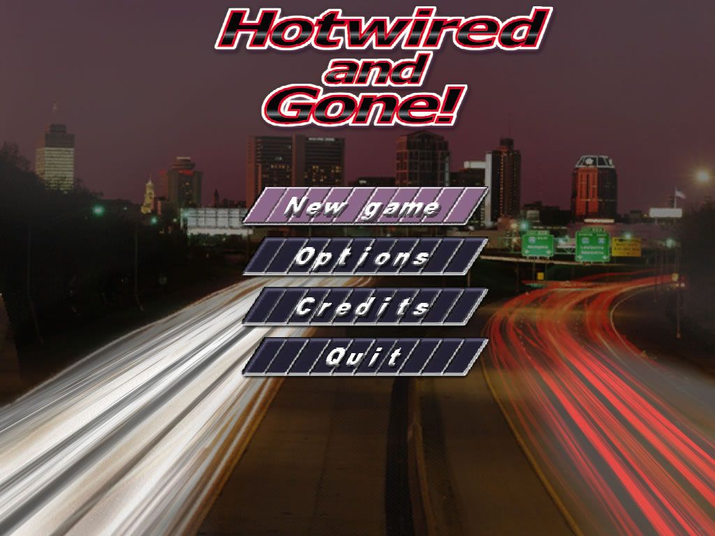 CarJacker: Hotwired and Gone! (Windows) screenshot: Main game screen