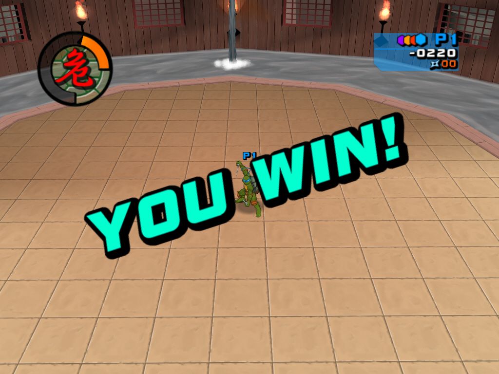 Teenage Mutant Ninja Turtles 2: Battle Nexus (Windows) screenshot: ...but you still won it.
