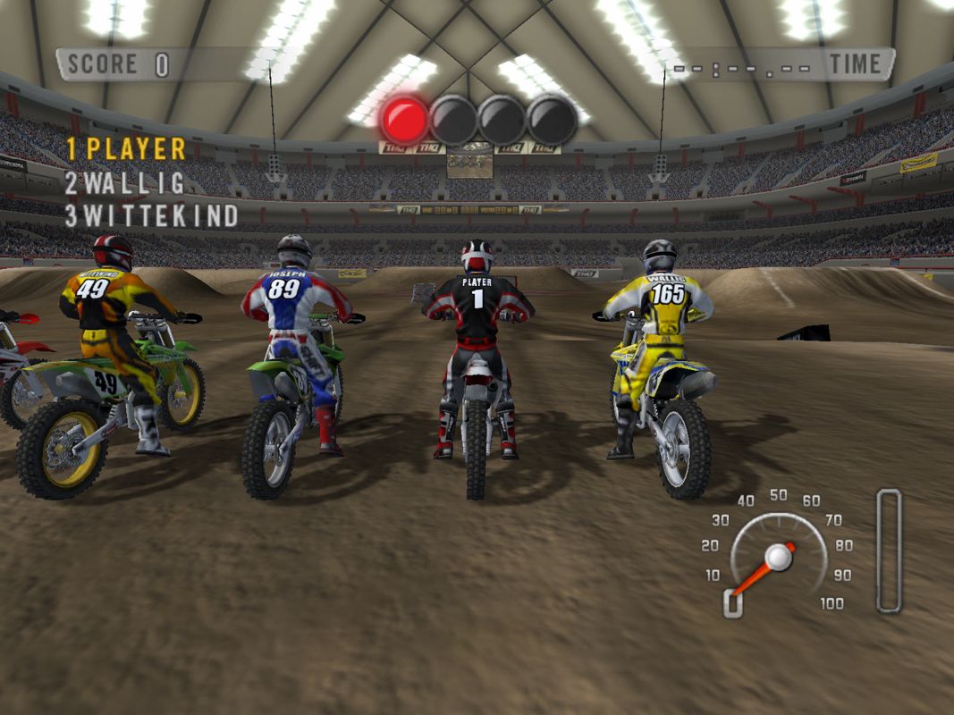 MX vs. ATV Unleashed (Windows) screenshot: The race begins.