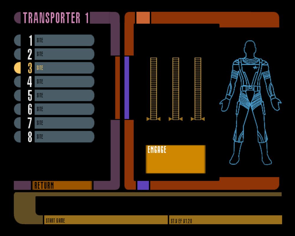 Star Trek: Voyager - Elite Force Expansion Pack (Windows) screenshot: Transporter controls