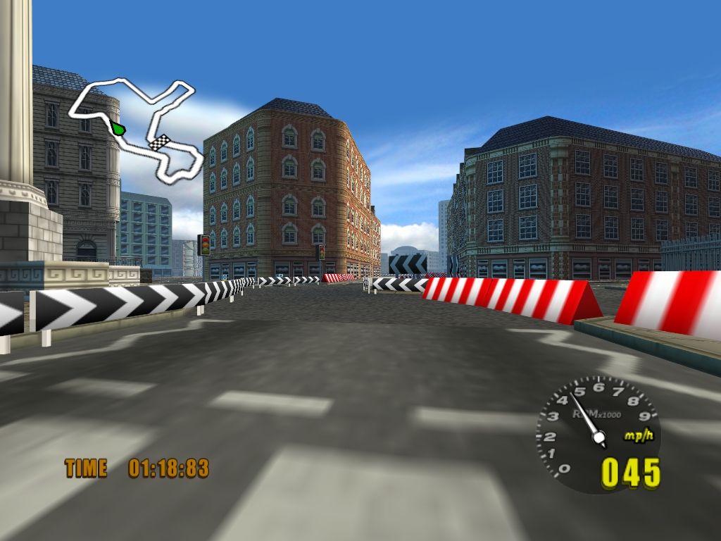 Classic British Motor Racing (Windows) screenshot: Racing in the front view.