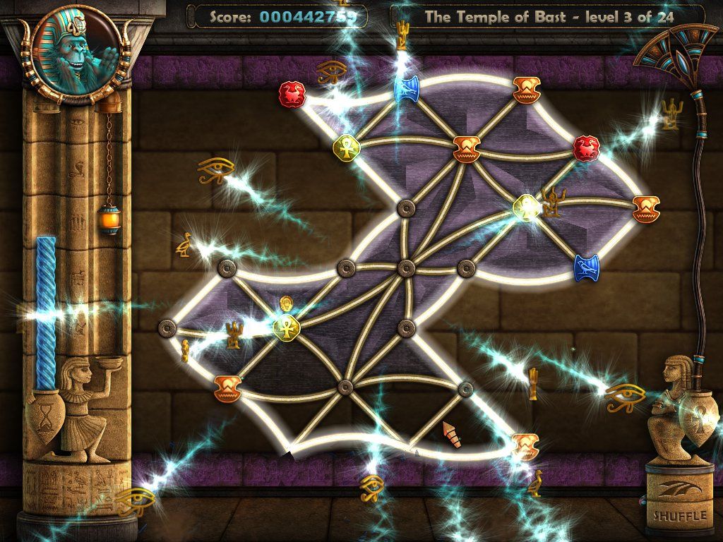 Ancient Quest of Saqqarah (Windows) screenshot: Temple of Bast - Level 3