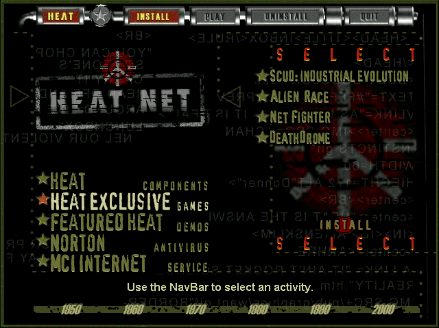 HEAT Game Network (Windows) screenshot: HEAT Install Screen