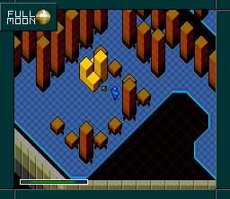 Shin Megami Tensei II (SNES) screenshot: The world map has underwent major changes since the first SMT and is now in neat 3D