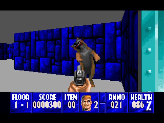 Wolfenstein 3D (3DO) screenshot: Come here, doggie.