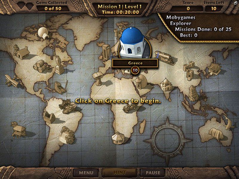 Amazing Adventures: Around the World (Windows) screenshot: World map