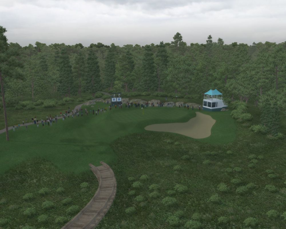 Tiger Woods PGA Tour 08 (Windows) screenshot: End of one hole from far away