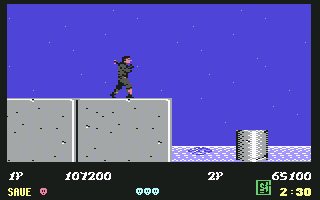 Shinobi (Commodore 64) screenshot: Mission 2 Level 3