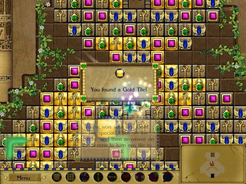 Jewels of Cleopatra (Windows) screenshot: Collecting a power-up.