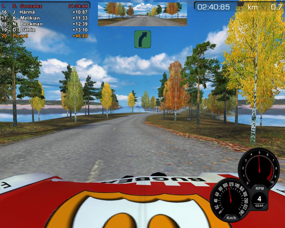 Rally Trophy (Windows) screenshot: Bumber view