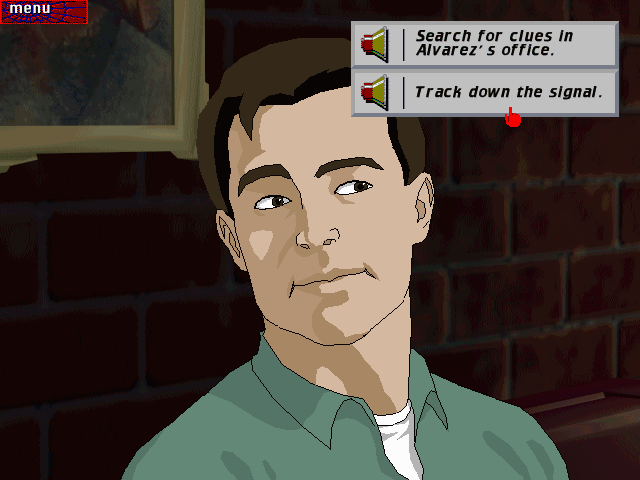 Marvel Comics Spider-Man: The Sinister Six (DOS) screenshot: Choose between different story paths.