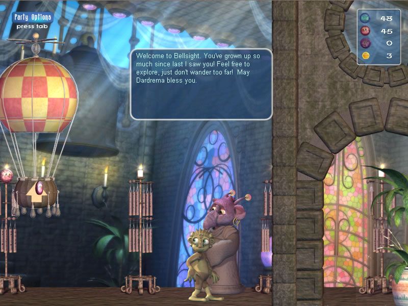 Iffermoon (Windows) screenshot: Talking to a character in Bellsight.