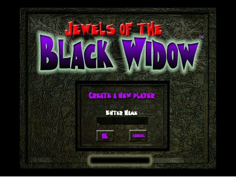Jewels of the Black Widow (Windows) screenshot: Enter your name.