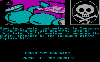 Treasure Island (DOS) screenshot: Demo - Jolly Roger