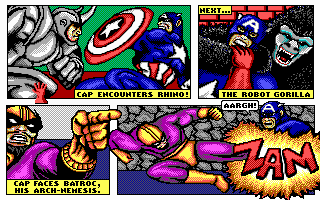 The Amazing Spider-Man and Captain America in Dr. Doom's Revenge! (DOS) screenshot: Comics sheet