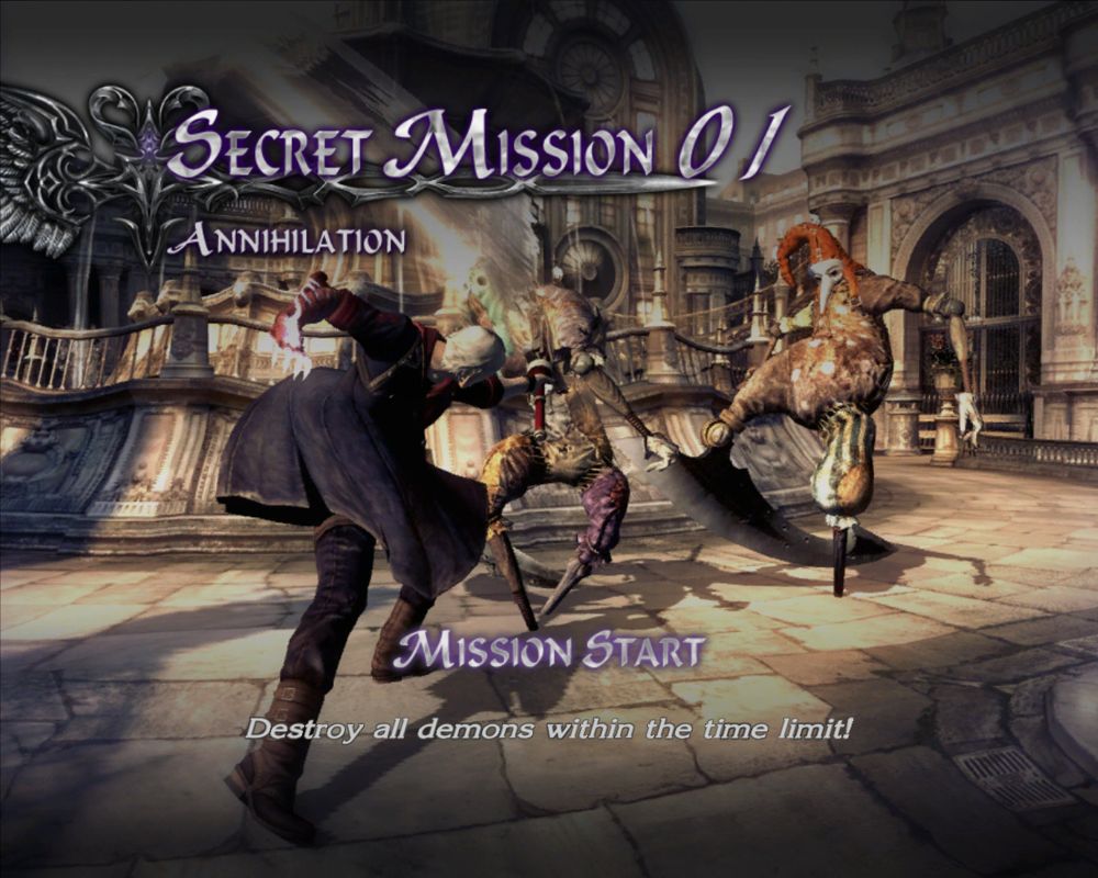 Devil May Cry 4 (Windows) screenshot: You found a secret mission.