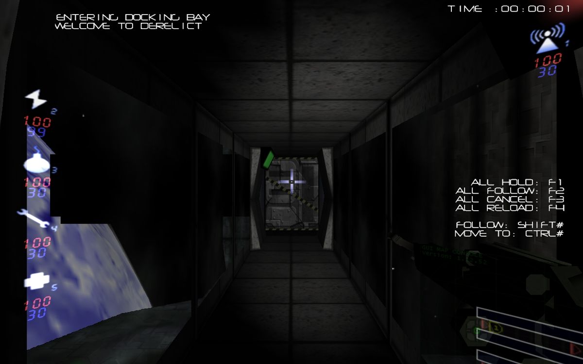 Derelict (Windows) screenshot: You start the game controlling the communications officer.