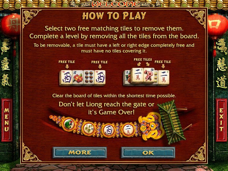 Liong: The Dragon Dance (Windows) screenshot: Instructions