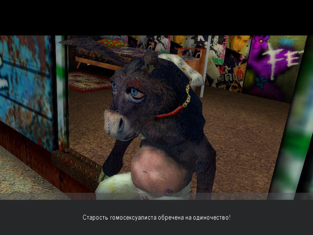 Jadernyj Titbit 2 (Windows) screenshot: Gay donkey Fedya (Russian)