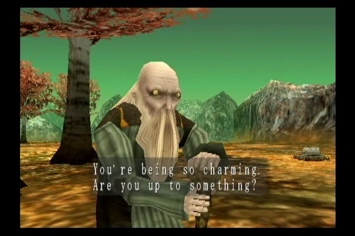 EverGrace (PlayStation 2) screenshot: Morpheus, creepy old man