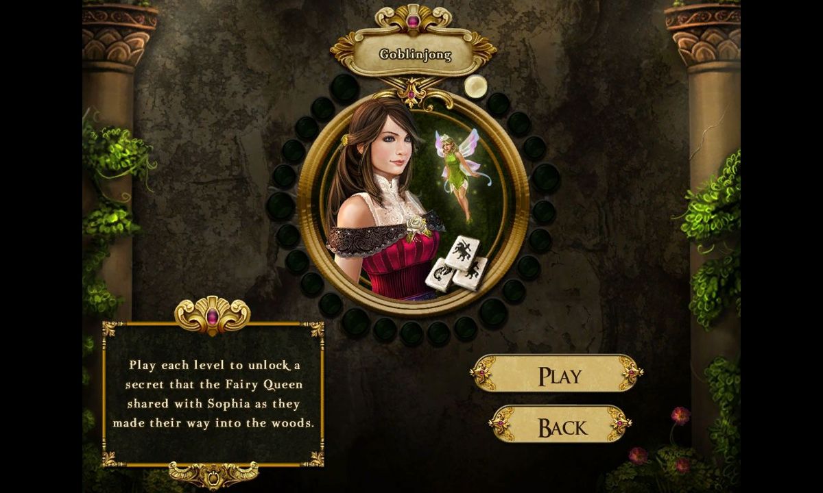 Awakening: The Dreamless Castle (Windows) screenshot: Goblinjong is played within the game. When the game has been finished the player has the option of playing further levels. Each level reveals a Fairy Queen secret