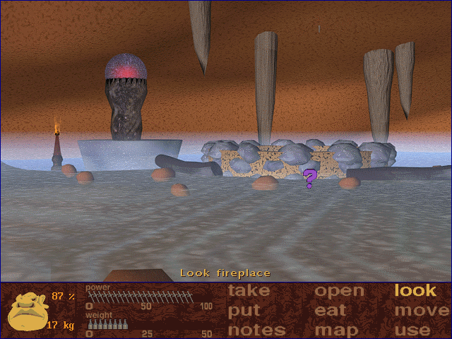 Dive: The Conquest of Silver Eye (DOS) screenshot: Fireplace