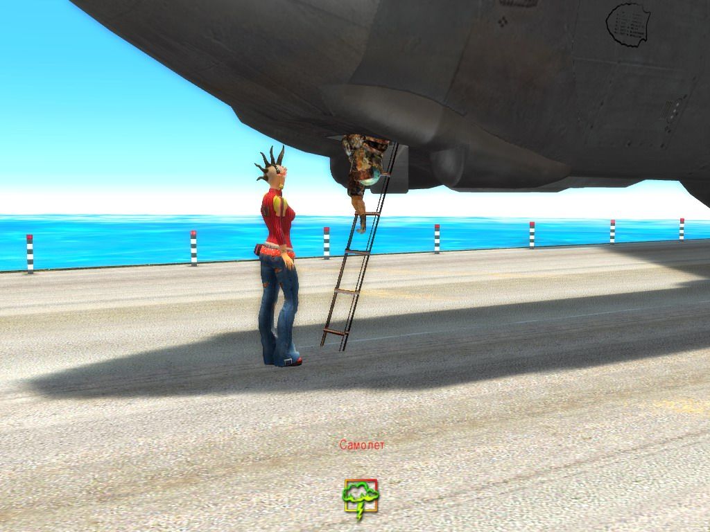 Jadernyj Titbit 2 (Windows) screenshot: You are ready to pilot a bomber plane (Russian)