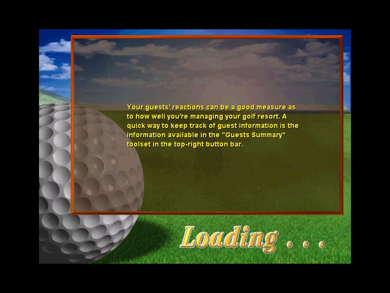 Golf Resort Tycoon II (Windows) screenshot: Loading screen
