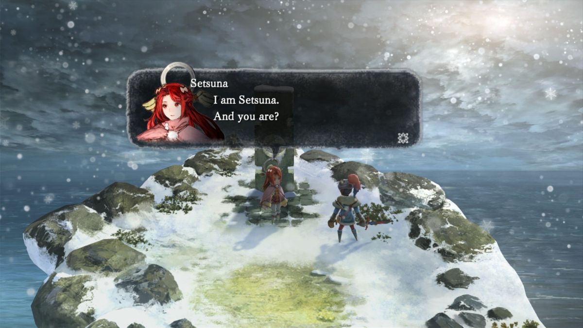 I Am Setsuna (Nintendo Switch) screenshot: Getting acquainted