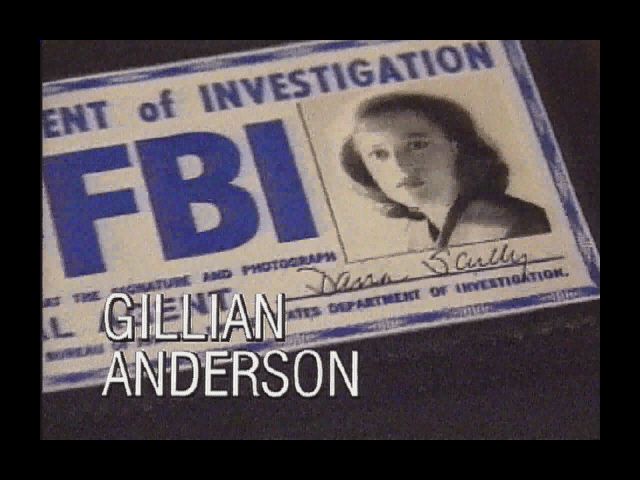 The X-Files Game (Windows) screenshot: Gillian Anderson (from intro)