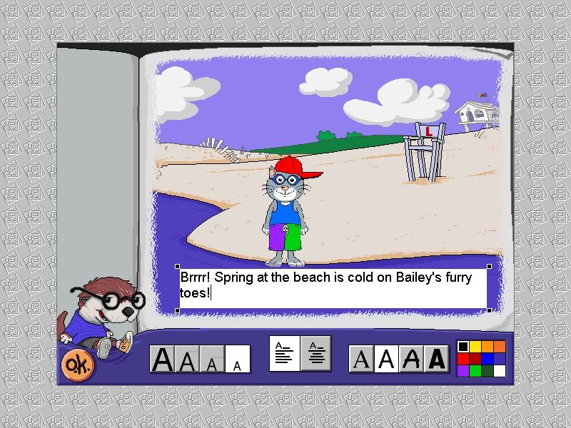 Stanley's Sticker Stories (Windows) screenshot: Adding text