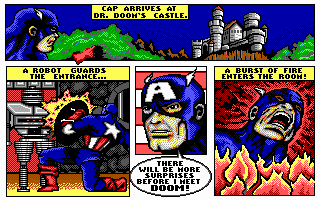 The Amazing Spider-Man and Captain America in Dr. Doom's Revenge! (DOS) screenshot: Intro Comics sheet