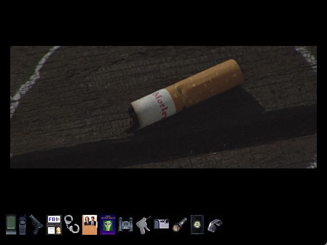 The X-Files Game (Windows) screenshot: A Cigarette