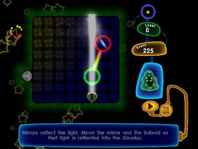 Prism: Light the Way (Windows) screenshot: The second tutorial puzzle, the first with a mirror.