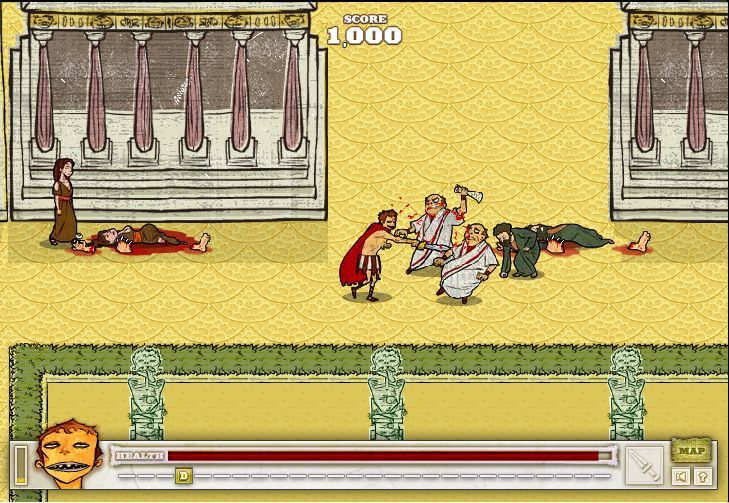 Viva Caligula! (Browser) screenshot: Killing the citizens of Rome