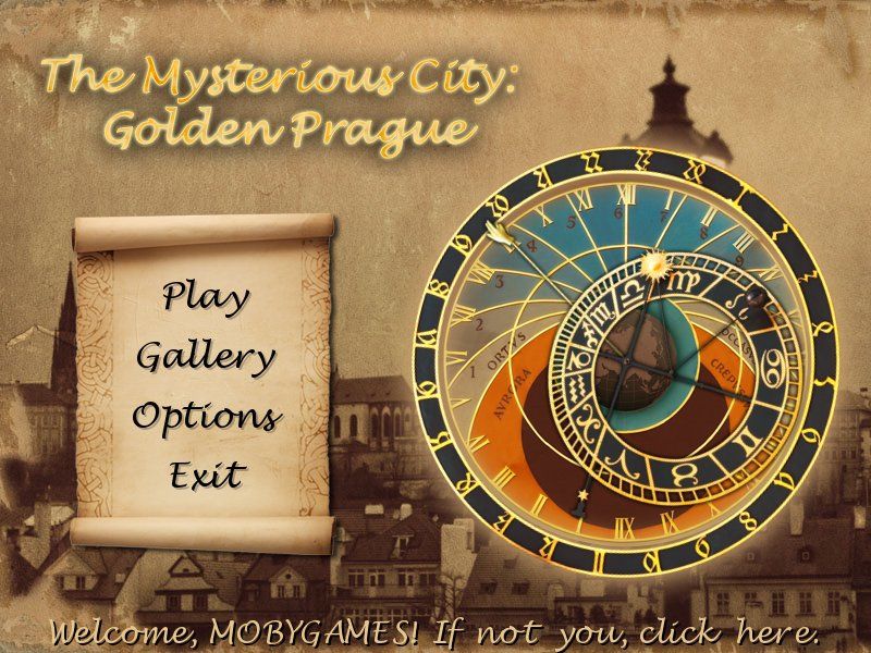 The Mysterious City: Golden Prague (Windows) screenshot: Main menu