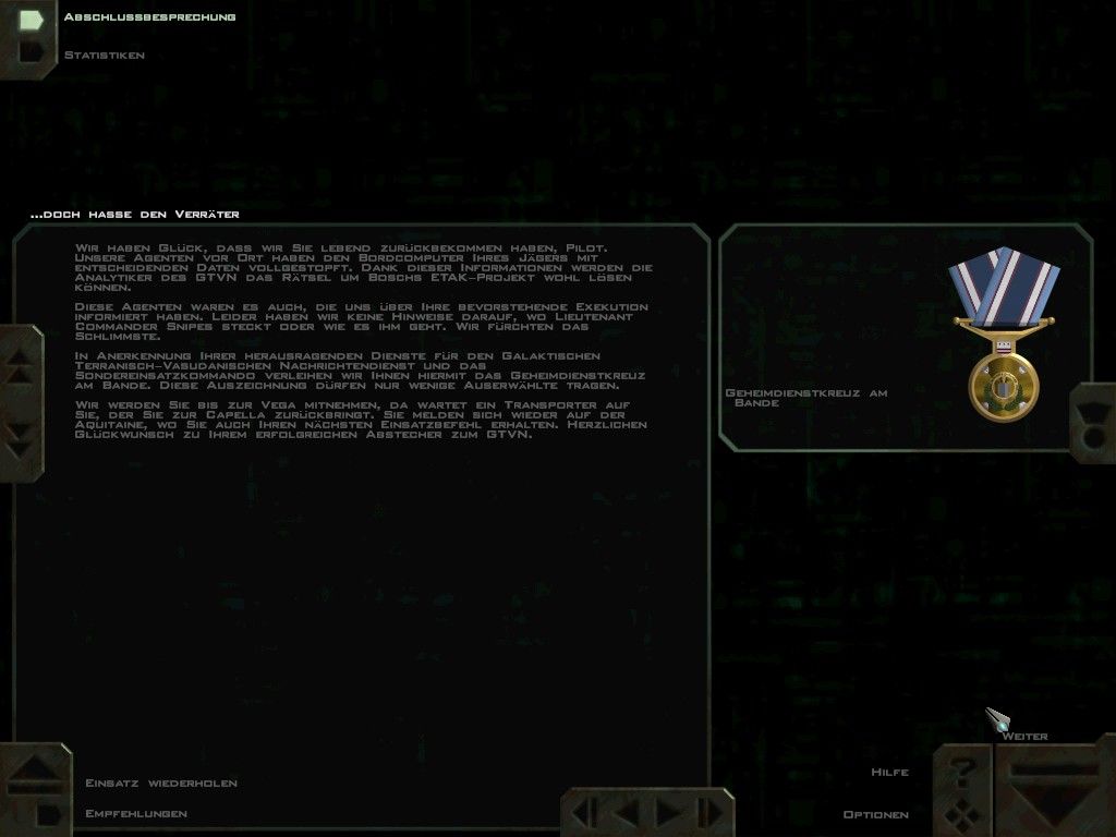 Freespace 2 (Windows) screenshot: Debriefing