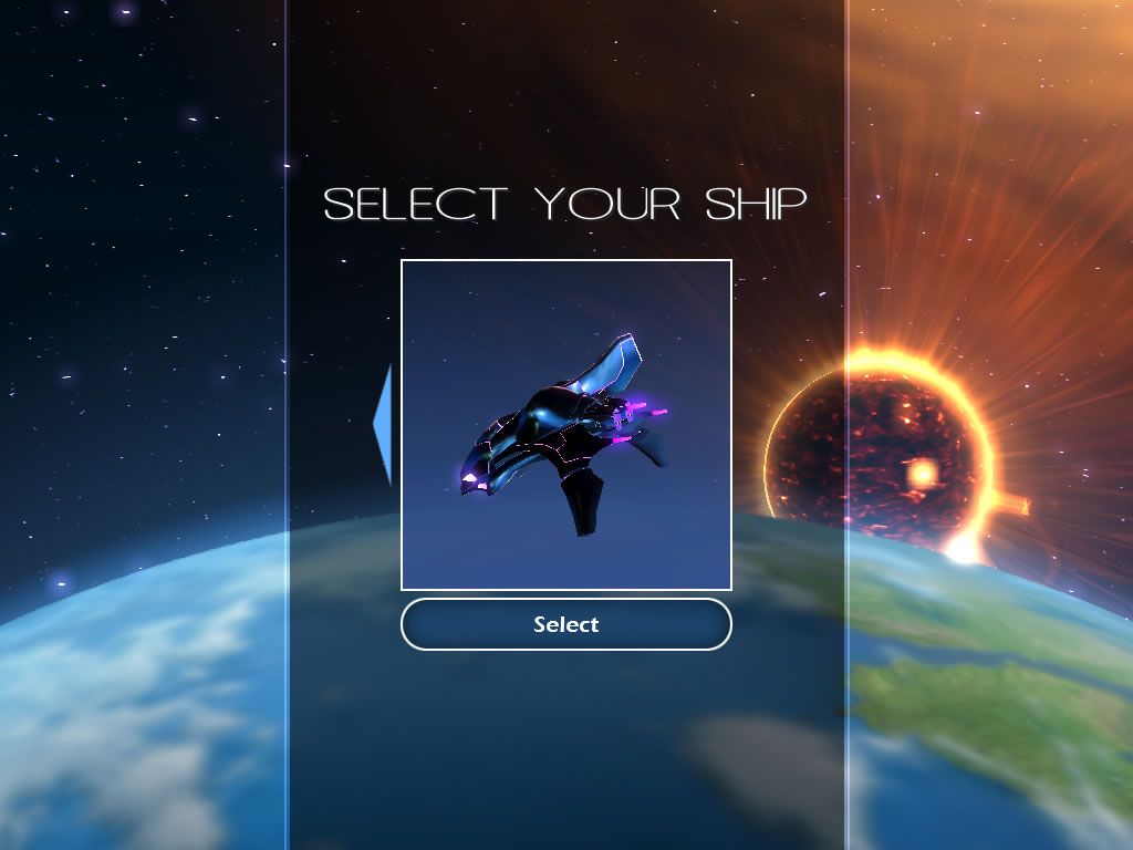 Aces of the Galaxy (Windows) screenshot: Ship selection