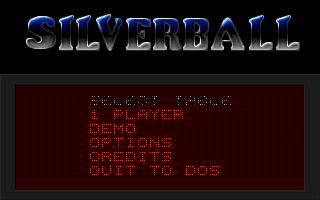 Silverball (DOS) screenshot: Main Menu
