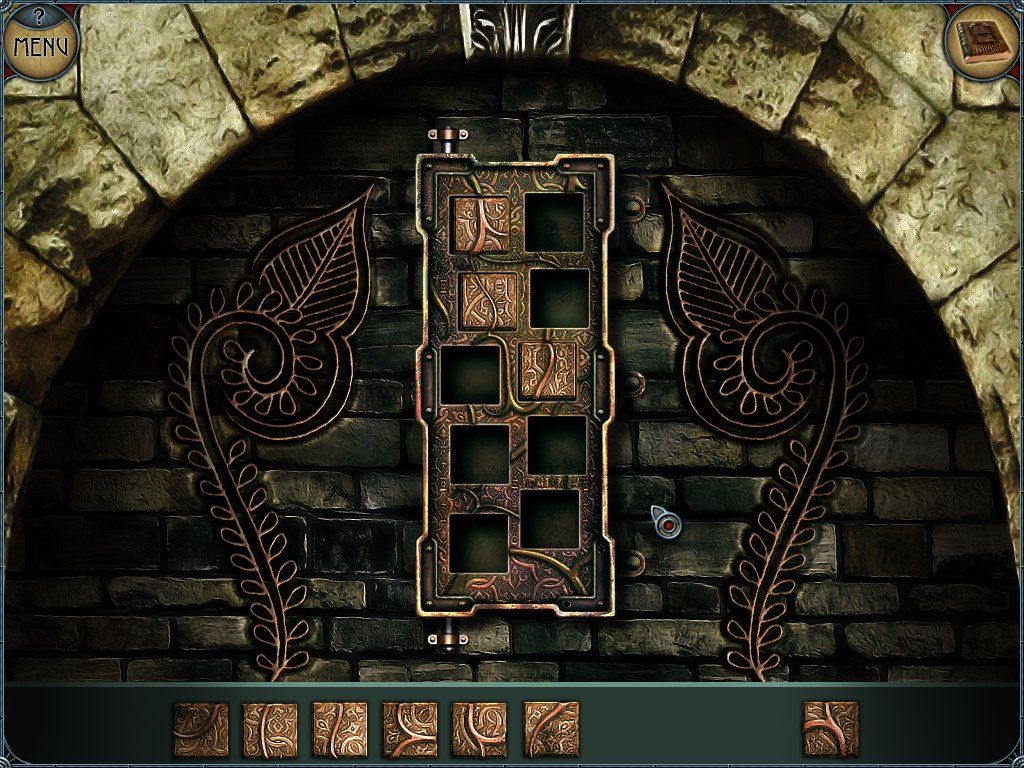 The Mystery of the Crystal Portal (Windows) screenshot: Vines puzzle