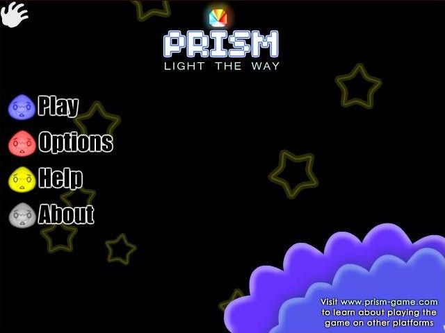Prism: Light the Way (Browser) screenshot: Main menu
