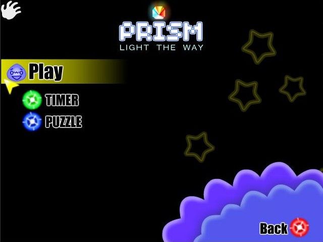 Prism: Light the Way (Browser) screenshot: If I select 'Play', I can choose timed or puzzle.