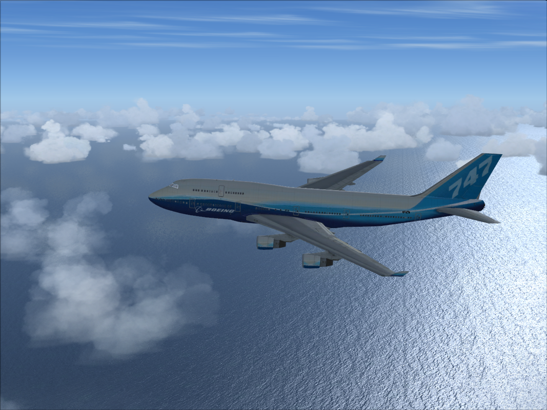 Microsoft Flight Simulator X (Windows) screenshot: Boeing 747-400